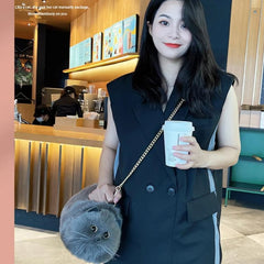 Handmade Cat Doll Bag Girl To Girl Birthday Gift Go Heart Niche Senior Practical, Cat Bag, A Variety of Ways To Use, Cute Cat