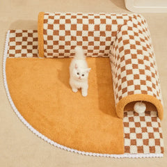 Cat Bed Can Play Cat Tunnel Dog House Bed Kitten Dog Basket Bed Cute Cat House Home Mat Pet Kennel Products Cama Para Gatos