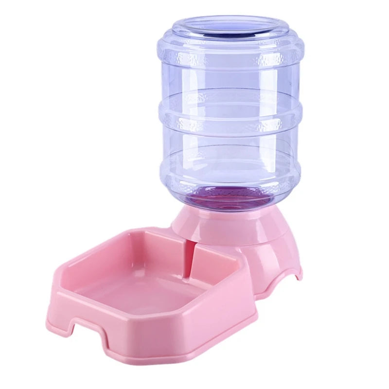 Automatic Waterer Food Feeder 3.8 L Water Dispenser 8 Lbs Auto Feeder Gravity Fed for Small Medium and Large Cats Dogs