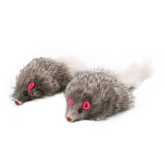 5Pcs Cat Mice Toys False Mouse Cat Toy Long Tail Mice Soft Real Rabbit Fur Toy For Cats Plush Rat Playing Chew Toy Pet Supplies