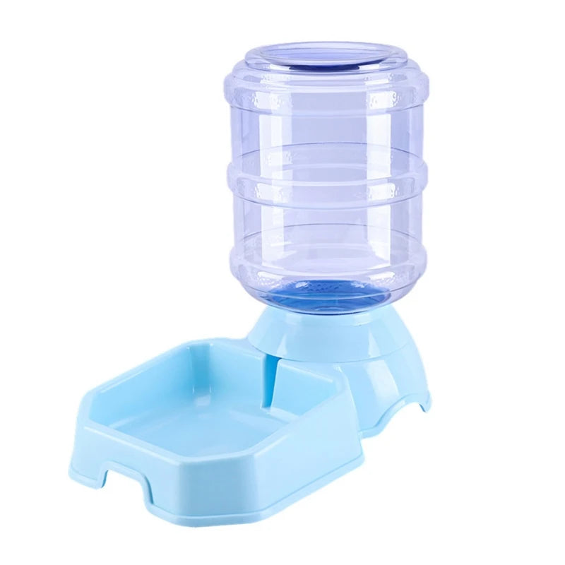 Automatic Waterer Food Feeder 3.8 L Water Dispenser 8 Lbs Auto Feeder Gravity Fed for Small Medium and Large Cats Dogs