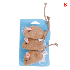 1/3pcs Plush Simulation Mouse Cat Toy Plush Mouse Cat Scratch Bite Resistance Interactive Mouse Toy Palying Toy For Cat Kitten