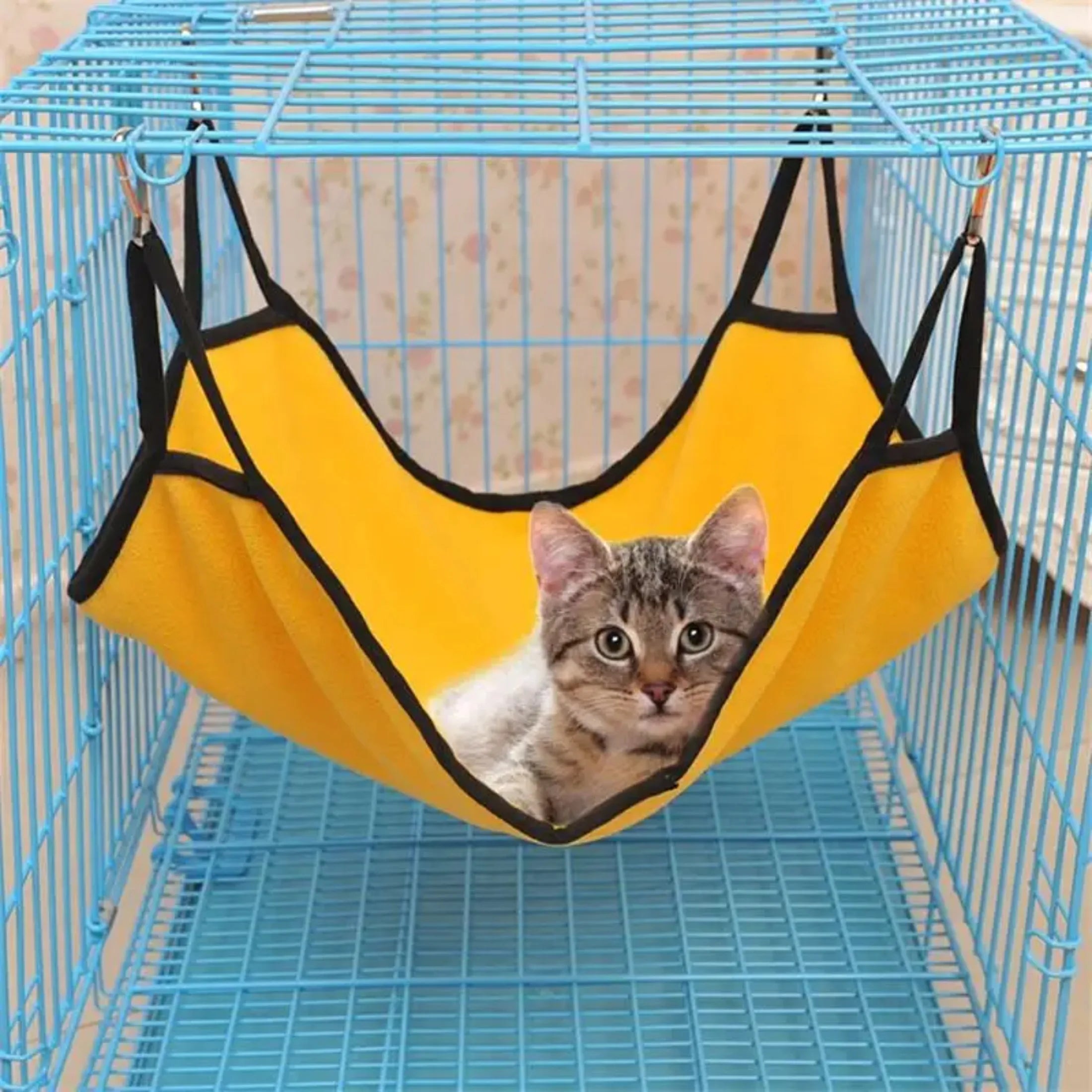 Cat Hammock Bed Hanging Pet Cage Hammock Soft Cat House Cushion Mat Summer Cooling Pet Basket Tapestry Pet Accessories