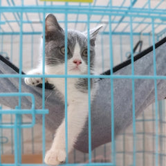 Cat Hammock Bed Hanging Pet Cage Hammock Soft Cat House Cushion Mat Summer Cooling Pet Basket Tapestry Pet Accessories