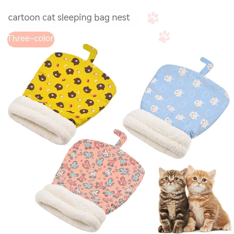 Tunnel Cat Nest Dog Nest Four Seasons Universal Warm Closed Cat Bed Pet Supplies Cartoon Cat Nest Mat Pet Mat Pet Sleeping Bag