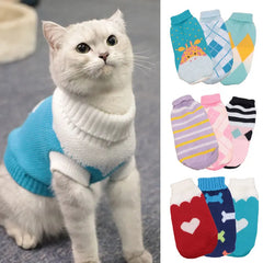 Cat Clothes Gatos Sweater Pet Dog Clothing for Small Medium Puppy  Dogs Cats Winter Warm Coat Teddy Pug  Jacket Soft Vest New