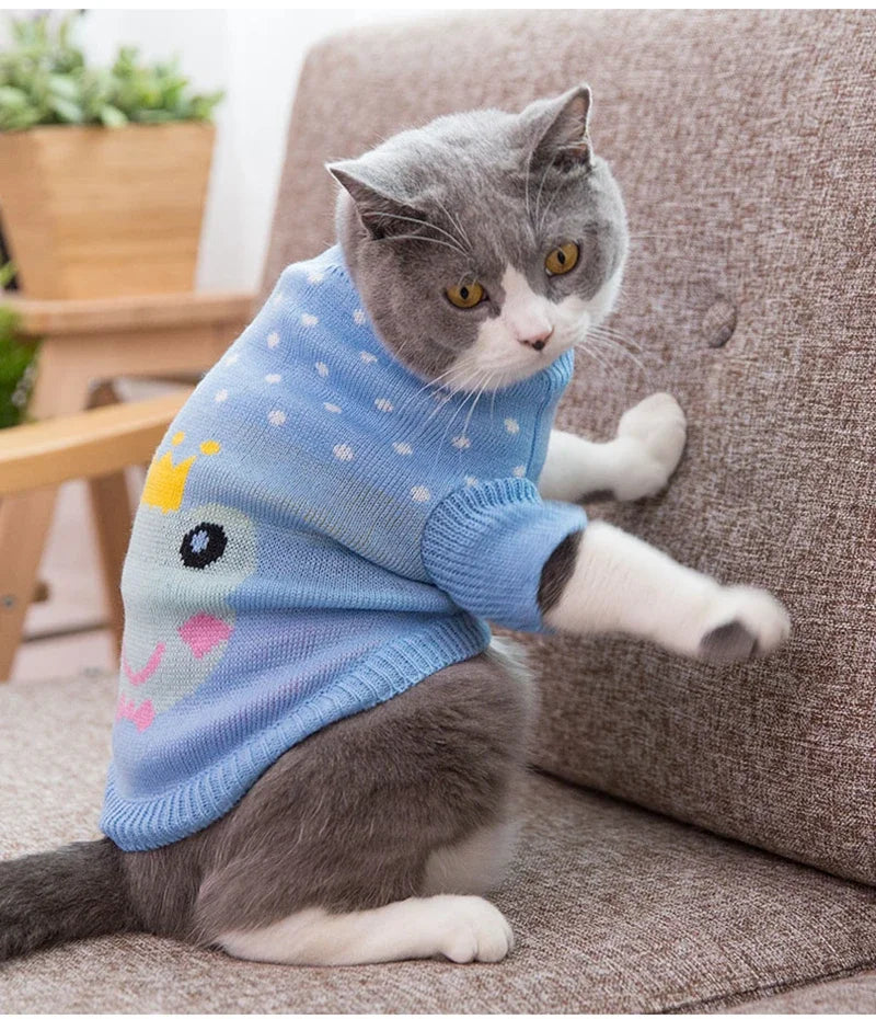 New Design SWC Cat Sweater, Dog Sweater, Cat Clothes for the Cold Season, 3 Colors Available (A9461)