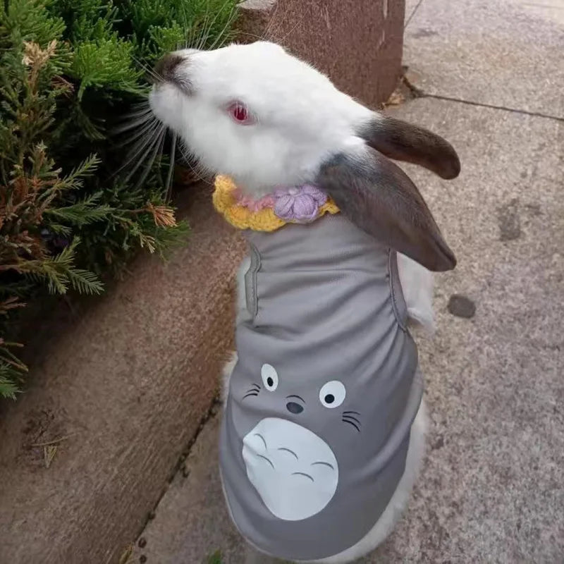 Summer Rabbit Cat Clothes Cute Cartoon Pet Vest for Cats Rabbits Bunny Clothing Kitten Sphynx Pullover Outfit ropa para gatos