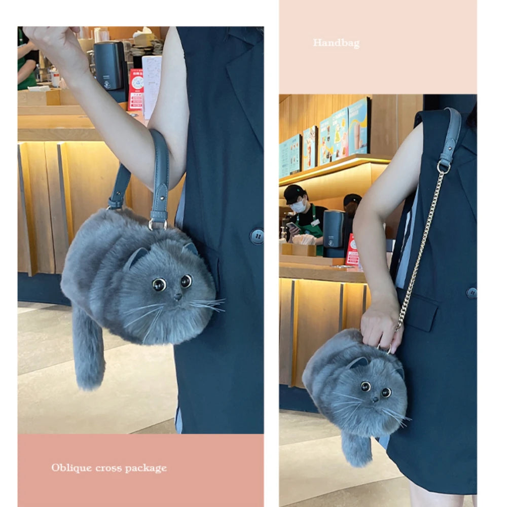 Handmade Cat Doll Bag Girl To Girl Birthday Gift Go Heart Niche Senior Practical, Cat Bag, A Variety of Ways To Use, Cute Cat
