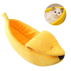 Warm Banana Shaped Dog Cat Bed Cozy Basket Puppy Kittens Cushion Kennel Portable Pet Sleeping Mat Bed Cats Supplies