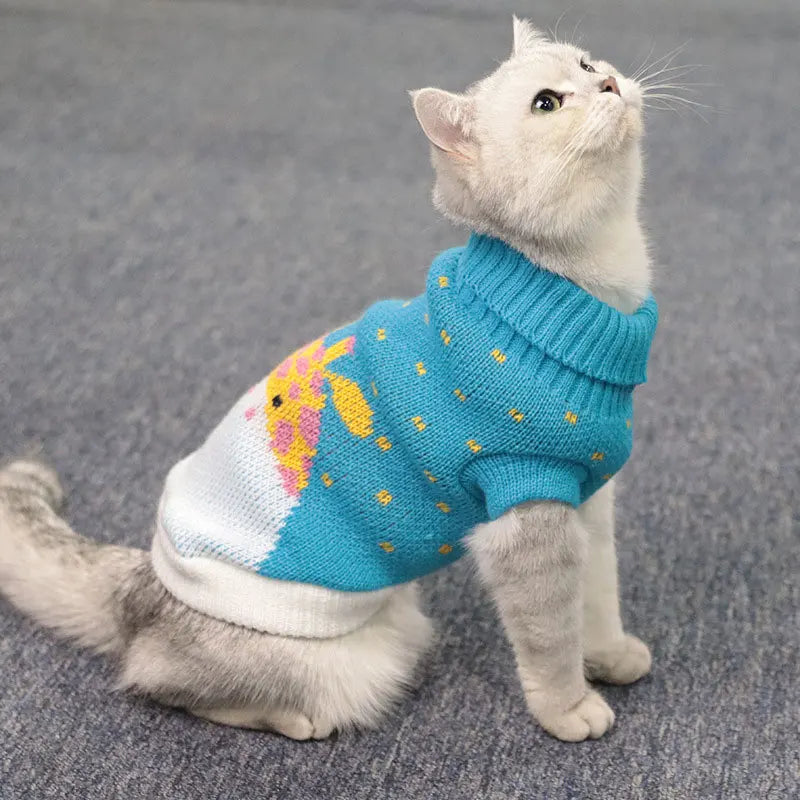 Cat Clothes Gatos Sweater Pet Dog Clothing for Small Medium Puppy  Dogs Cats Winter Warm Coat Teddy Pug  Jacket Soft Vest New