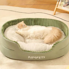 Thickening Warm Pet Cat Bed Removable Washable Cat Baskets Cushion Mat Square Plush Kennel for Small Medium Dog Sofa Beds