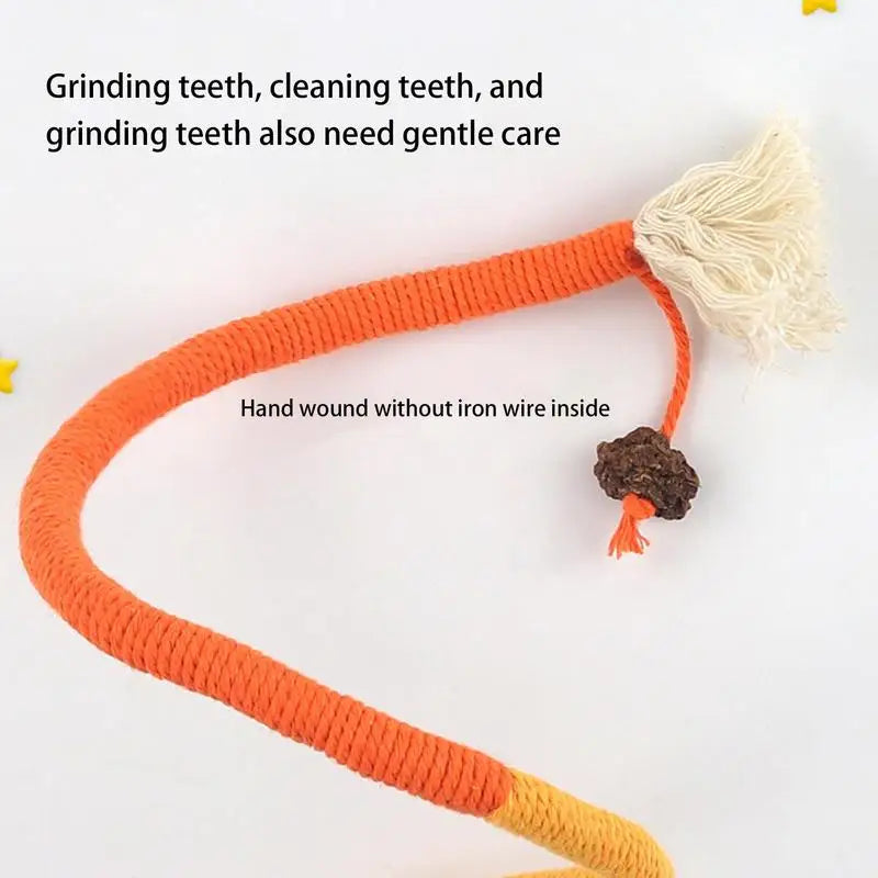 Cotton Rope Cat Scratcher Rope Toy Bite-resistant Chewing Cat Toy Interactive Cat Teaser Wand String pet Teething Toys