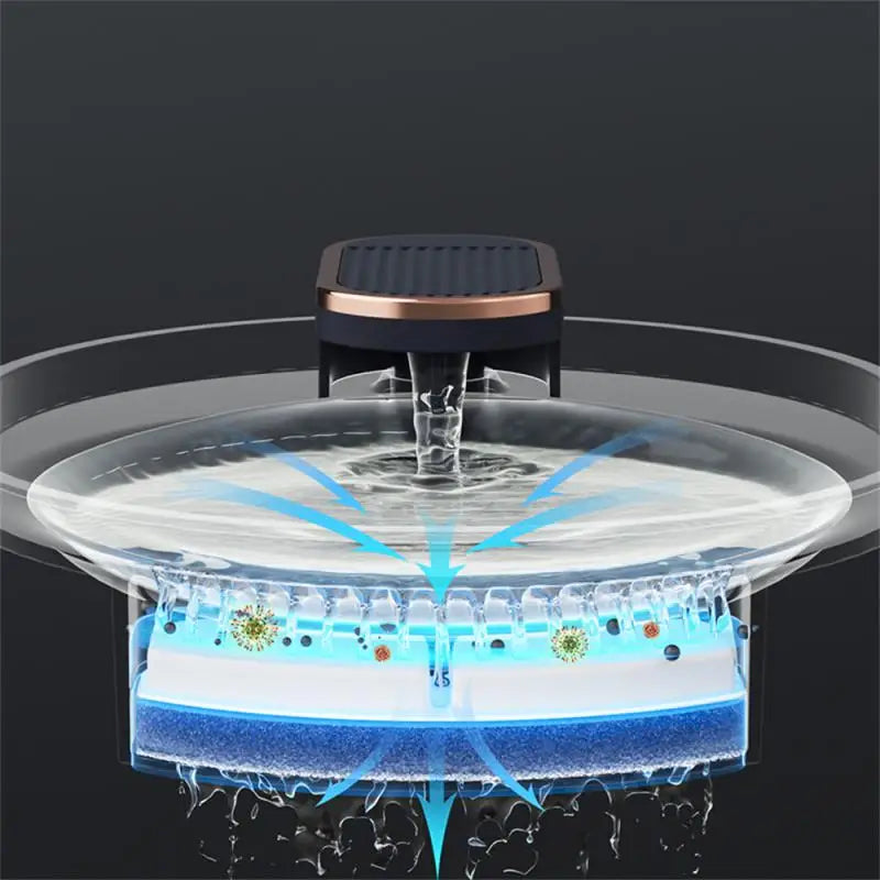 Automatic Cat Water Fountain with LED Light Ultra Silent USB Cats Electric Mute Water Feeder Pet Drinking Water Fountain