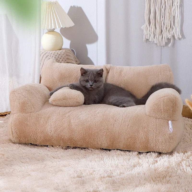 Luxury Cat Bed Super Soft Warm Pet Sofa for Small Dogs Cats Detachable Washable Non-slip Kitten Puppy Sleeping Bed Pet Supplies