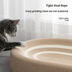 Good Quality Oval Cat Scratcher Pads 100% Sisal Cat Scratching Board Kitten Bed Nest Chew Toy Bite Sharpen Nails Tool Pet Suppl