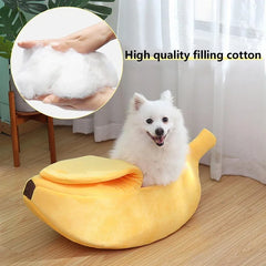 Warm Banana Shaped Dog Cat Bed Cozy Basket Puppy Kittens Cushion Kennel Portable Pet Sleeping Mat Bed Cats Supplies