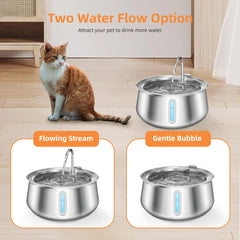 4L Cat Drinking Fountain Automatic Stainless Steel Pet Cats Water Dispenser Ultra-quiet Pump Drink Foutain For Multiple Pets