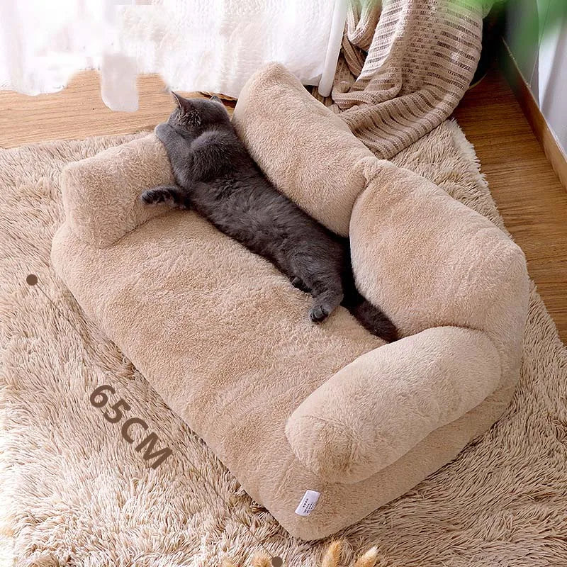 Luxury Cat Bed Super Soft Warm Pet Sofa for Small Dogs Cats Detachable Washable Non-slip Kitten Puppy Sleeping Bed Pet Supplies