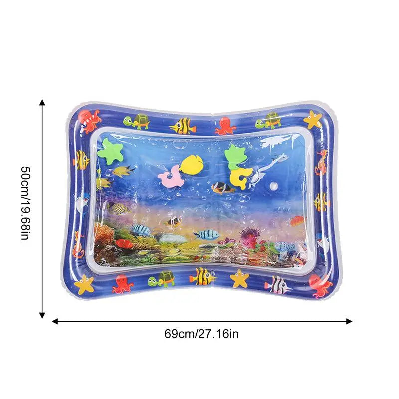 Water Sensory Play Mat Thickened Inflatable Water Mat For Cat And Dog Water Sensor Mat Water Sensory Playmat With Fish Sea Ocean